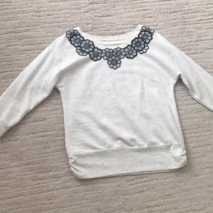Anthropologie 3/4 sleeve sweatshirt